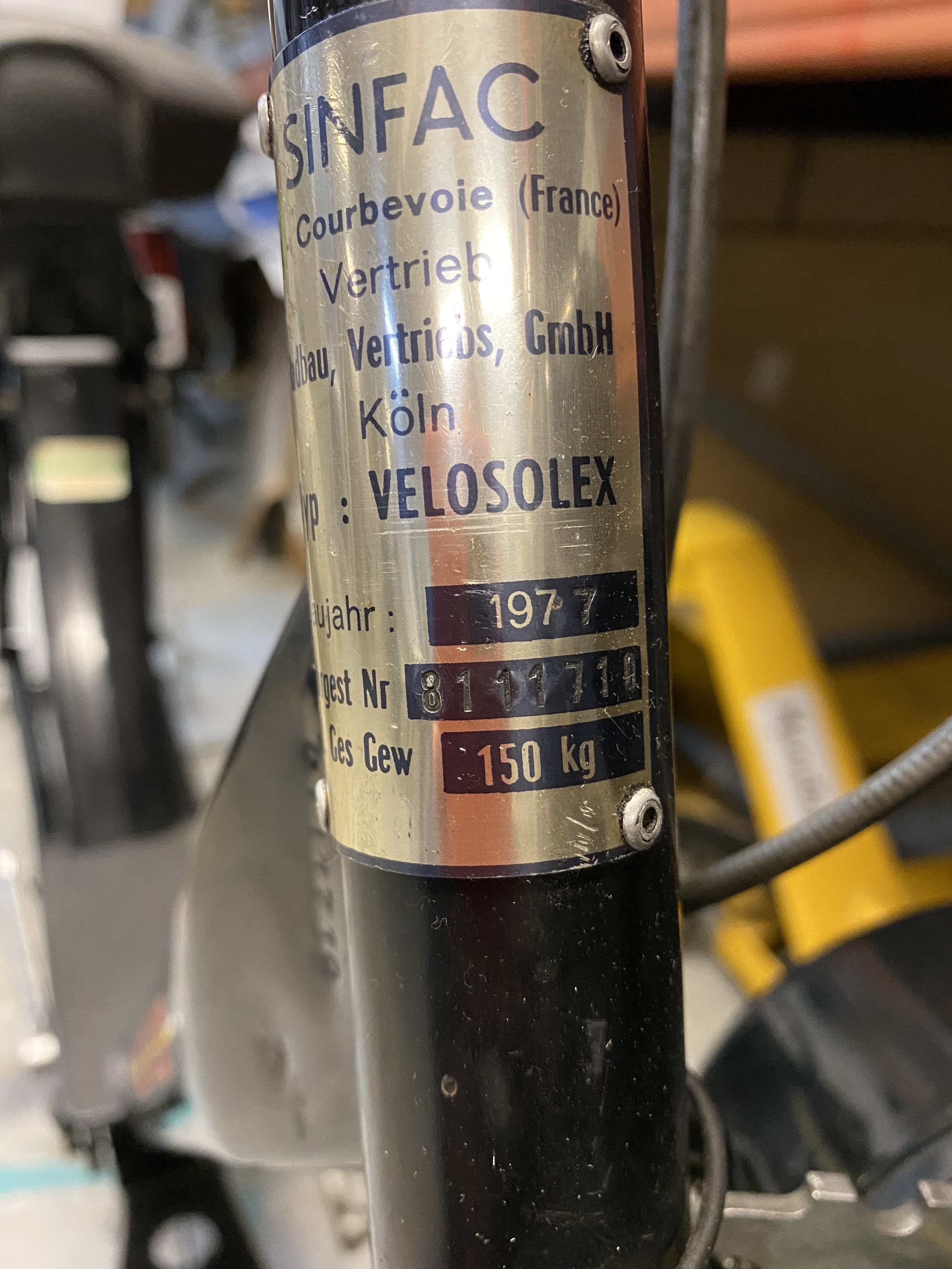 1977 VELOSOLEX EXPORT ALL M9015320 C8111710 11