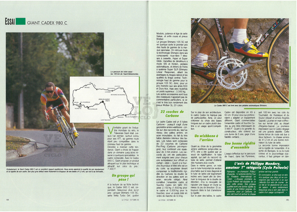 LE CYCLE OCT.1990 N171 p44 45 VELOCYCLO copie