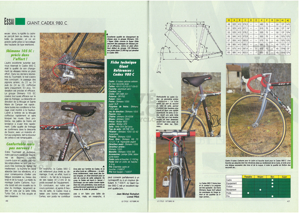 LE CYCLE OCT.1990 N171 p46 47 VELOCYCLO copie