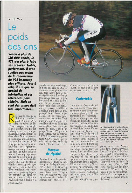 LE CYCLE N185 VITUS 979 VELOCYCLO