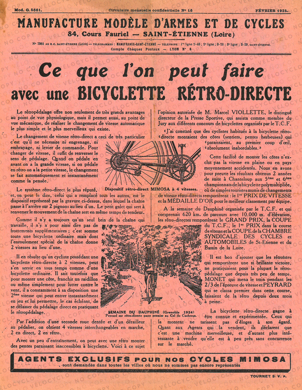 DOC RETRODIRECTE 1925 MF VELOCYCLO 