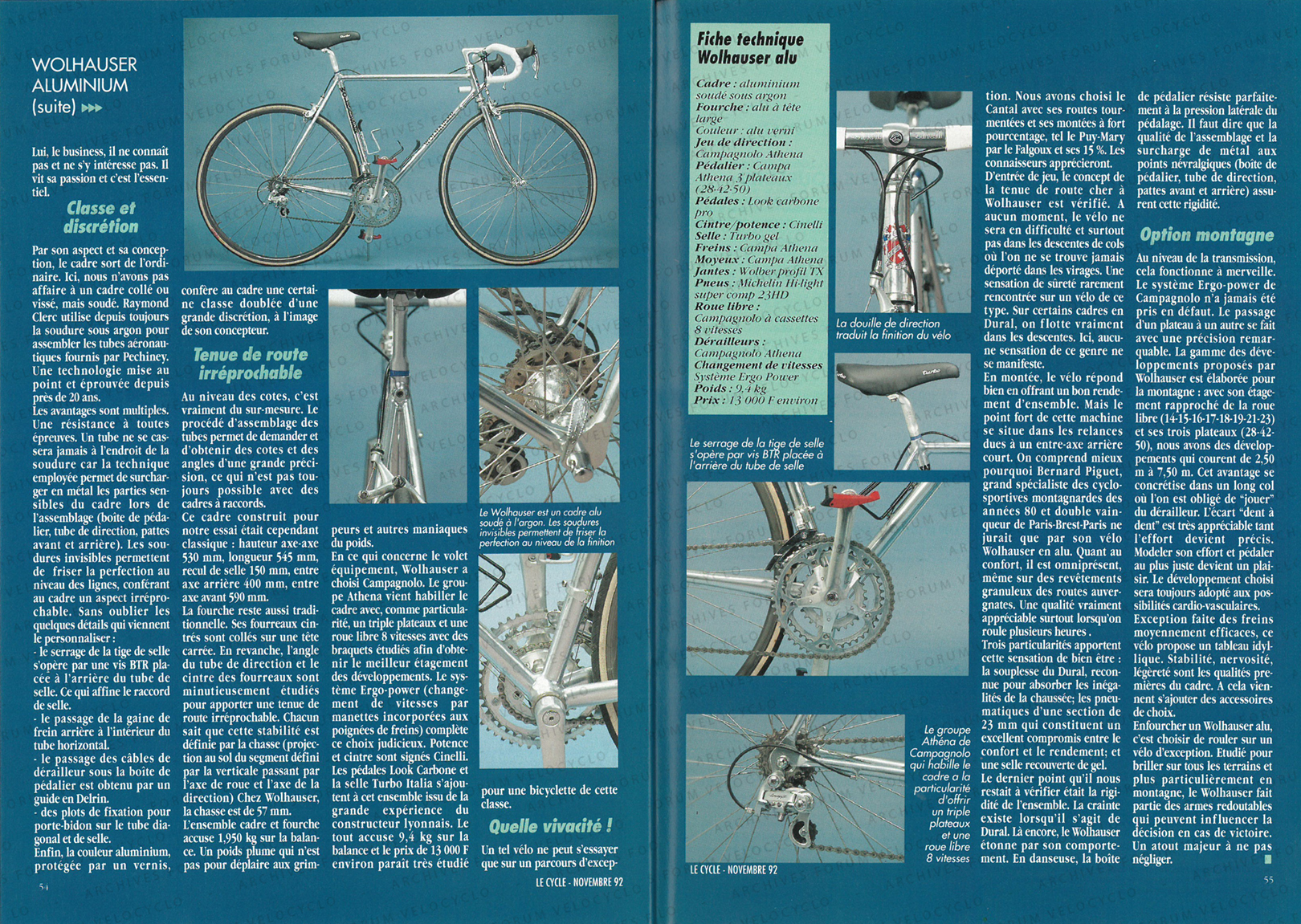 LE CYCLE 92 N194 VELOCYCLO CLERC WOLHAUSER