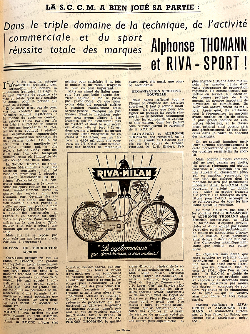 VELO RIVAT SPORT LE CYCLE 1950 copie
