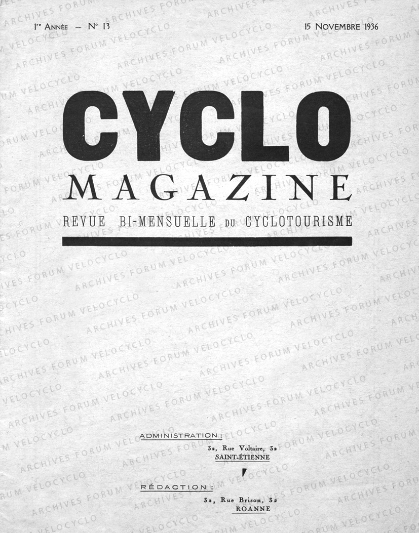 Cyclo magazine N 13 15 11 1936 3