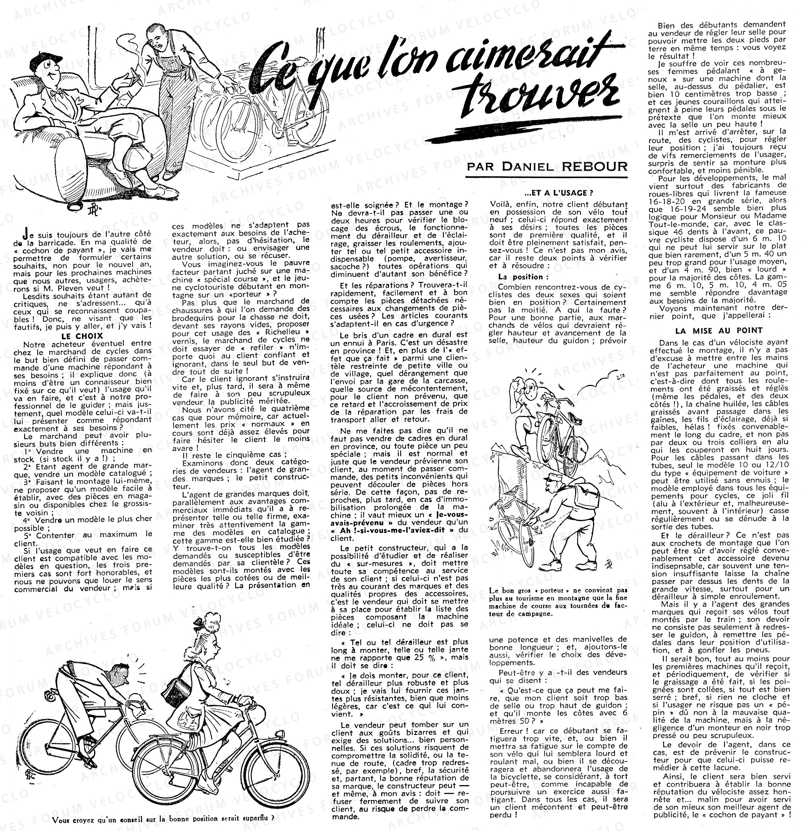 LE CYCLE 1945 VELOCYCLO