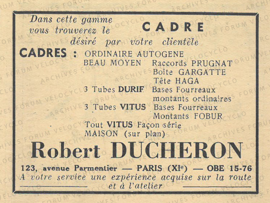 1948 LE CYCLE PUB DUCHERON