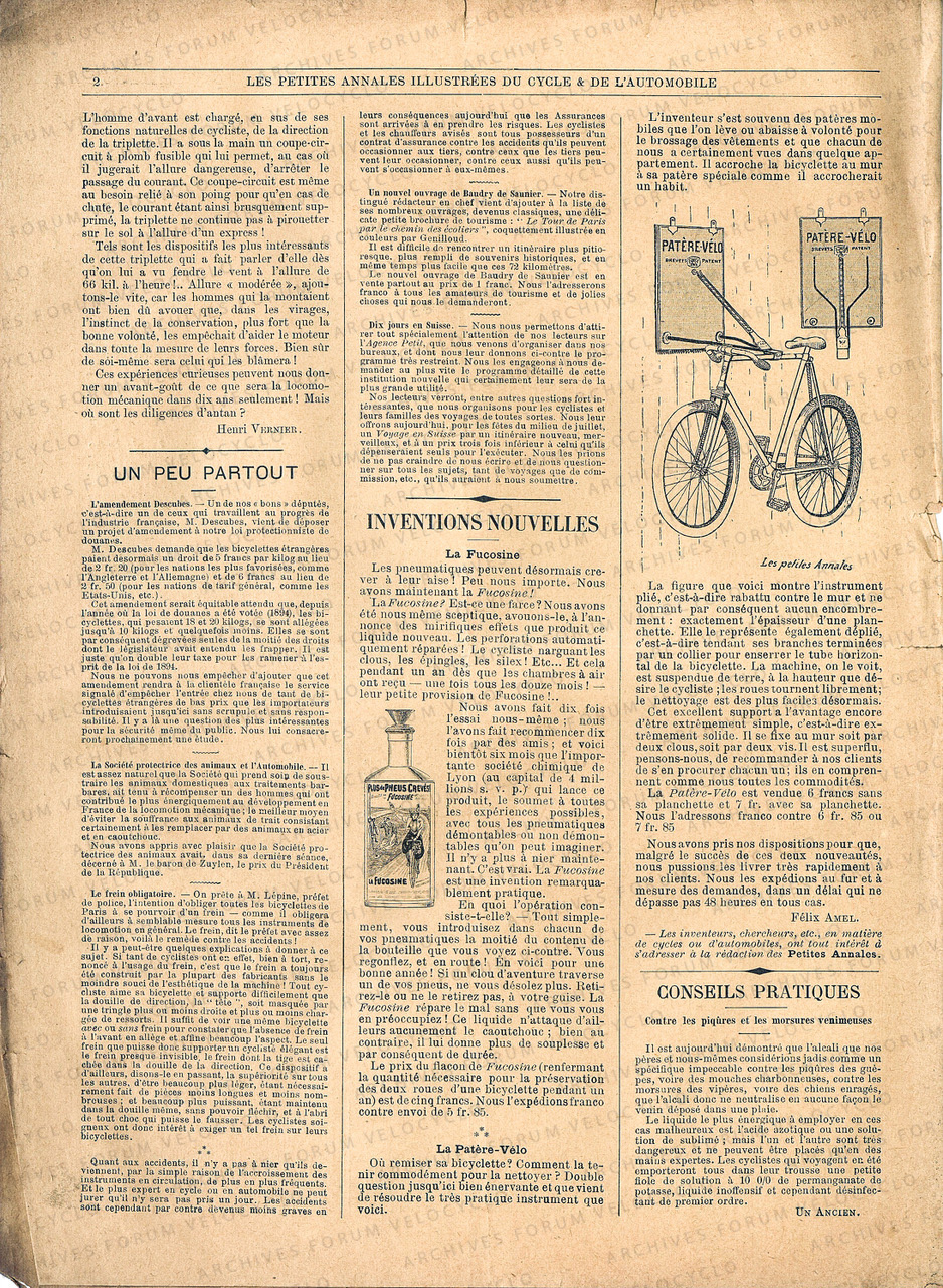 LES PETITES ANNALES N 1 1897 VELOCYCLO 2