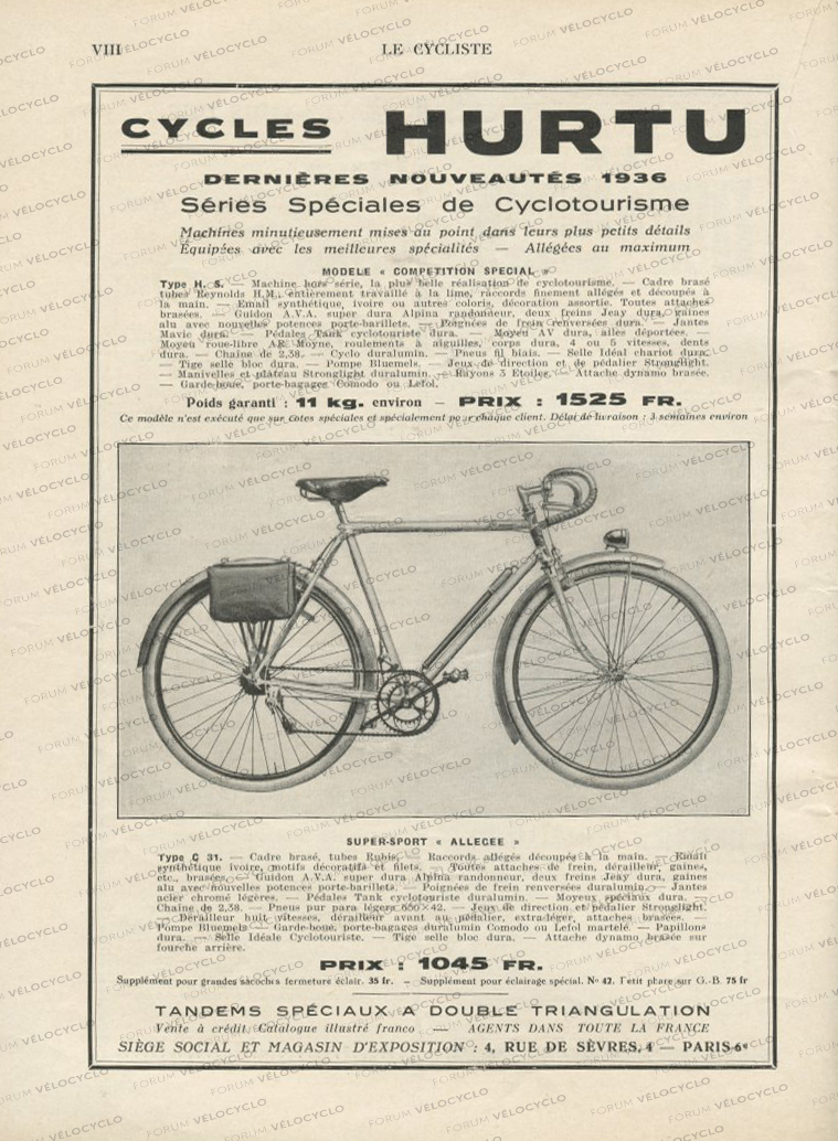 velo hurtu 1936