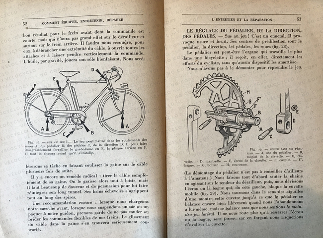 p52 53 LIVRE 1942 F TOCHÉ GEDO Comment équiper, entretenir, réparer sa bicyclette, son tandem VELOCYCLO copie